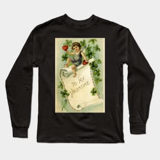 Victorian Valentine&#39;s Day Greeting Long Sleeve T-Shirt